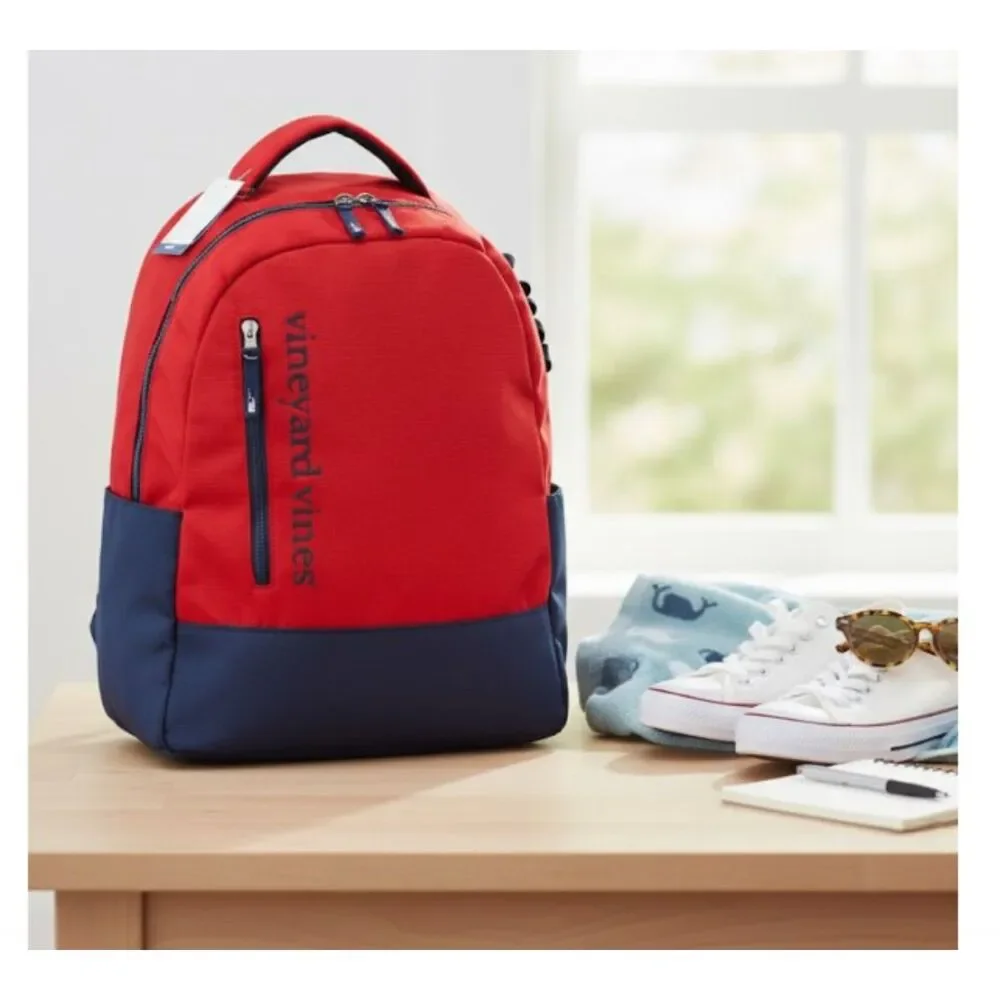 Vineyard Vines Backpack NWT Large Red Blue Limited Edition Made For Target